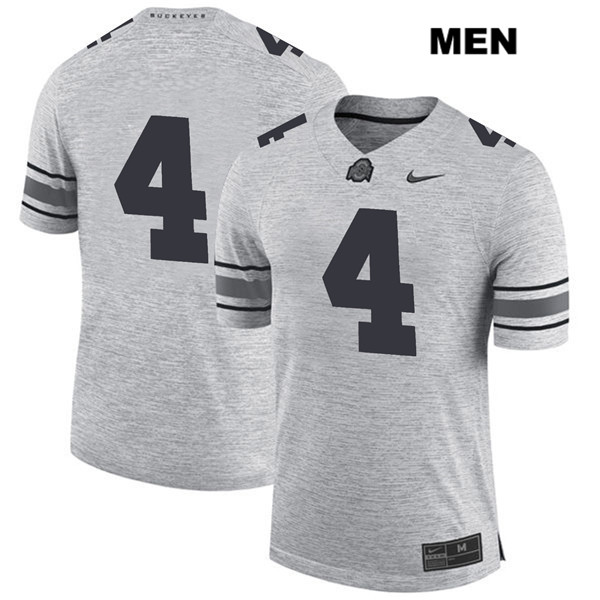 Ohio State Buckeyes Men's Jordan Fuller #4 Gray Authentic Nike No Name College NCAA Stitched Football Jersey JU19E56GU